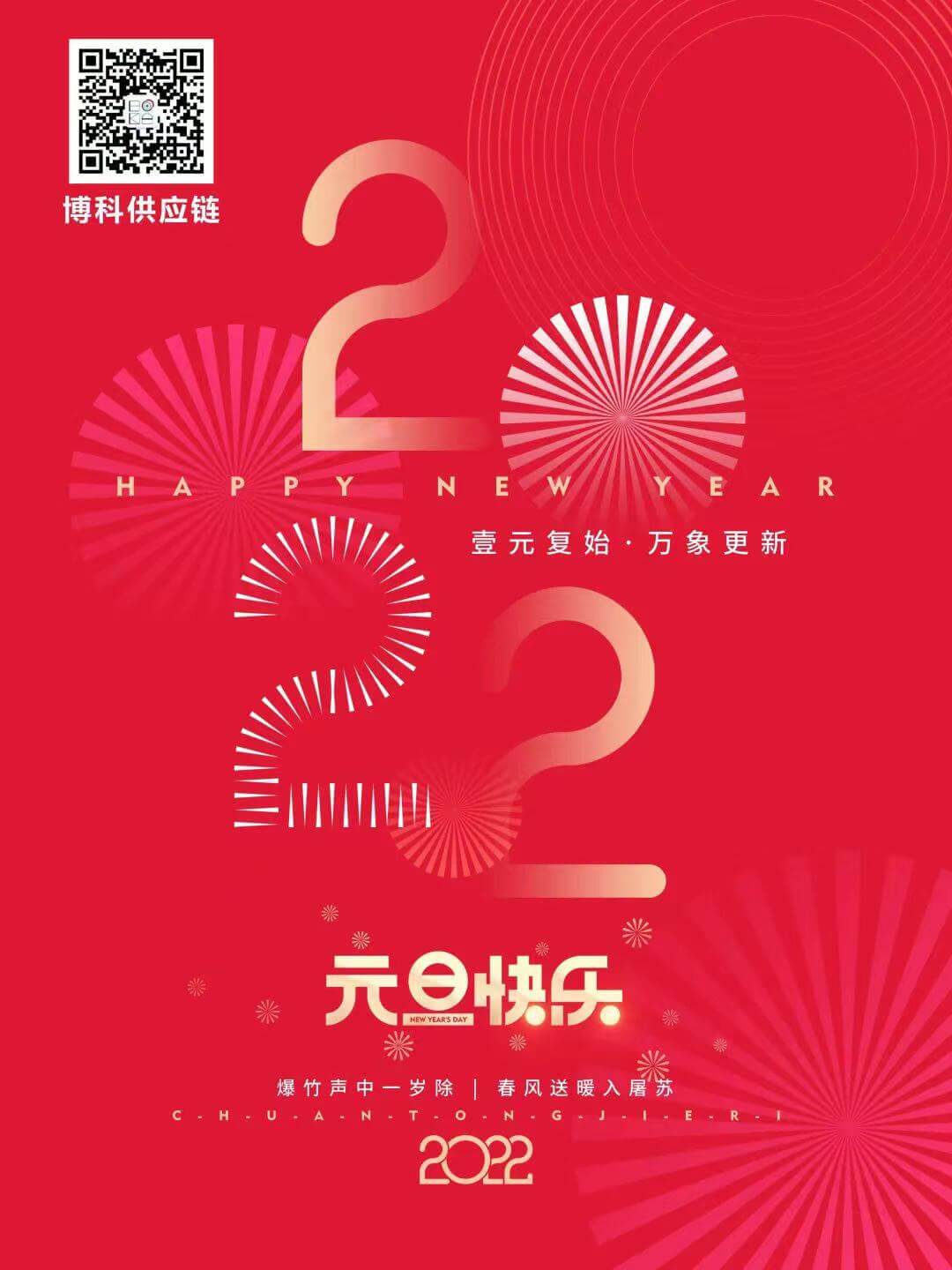 再见2021，您好2022—博科祝您元旦快乐！